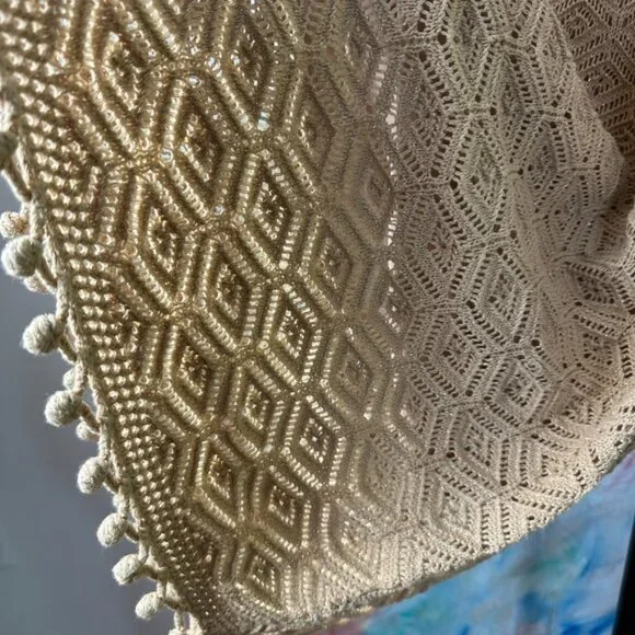 Lilly Pulitzer Paley Crochet Sweater Dress Gold Metallic Style #26045 Size Small - Picture 11 of 13